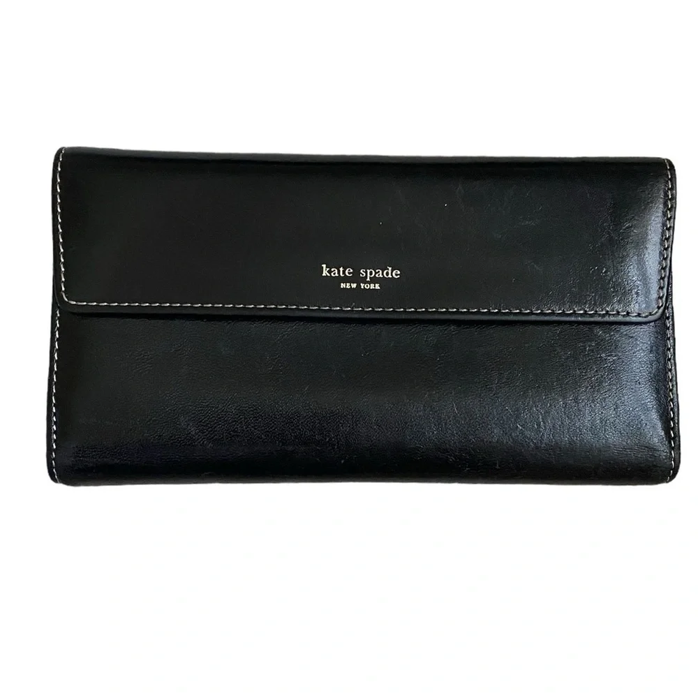 Beautiful Kate Spade Black Italian Leather Wallet
